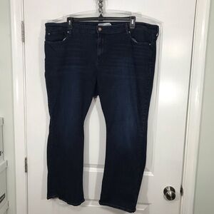 Levi Strauss Mid Rise Boot cut Dark Blue Denim Jeans Size 26W CB-